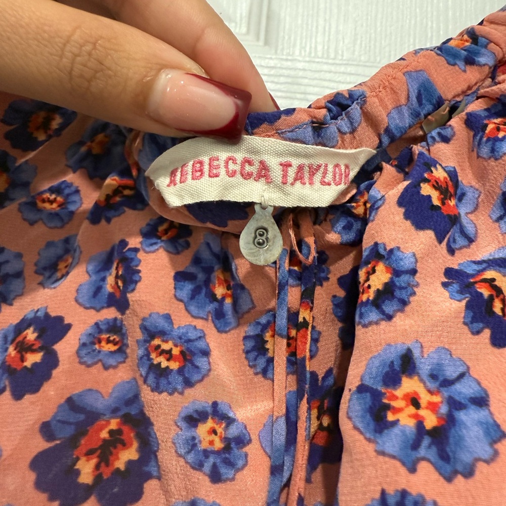 Rebecca Taylor Pink and Blue Floral Dress - Picture 4 of 7